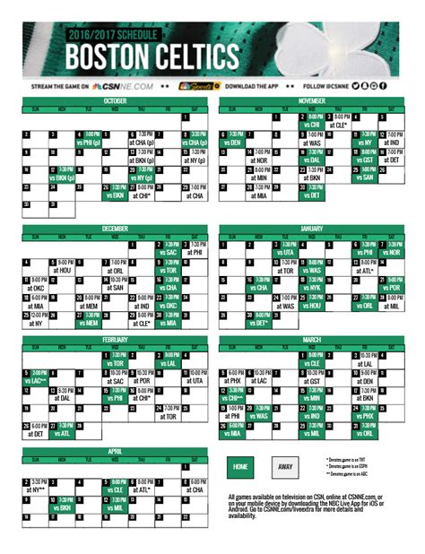 boston celtics basketball schedule.